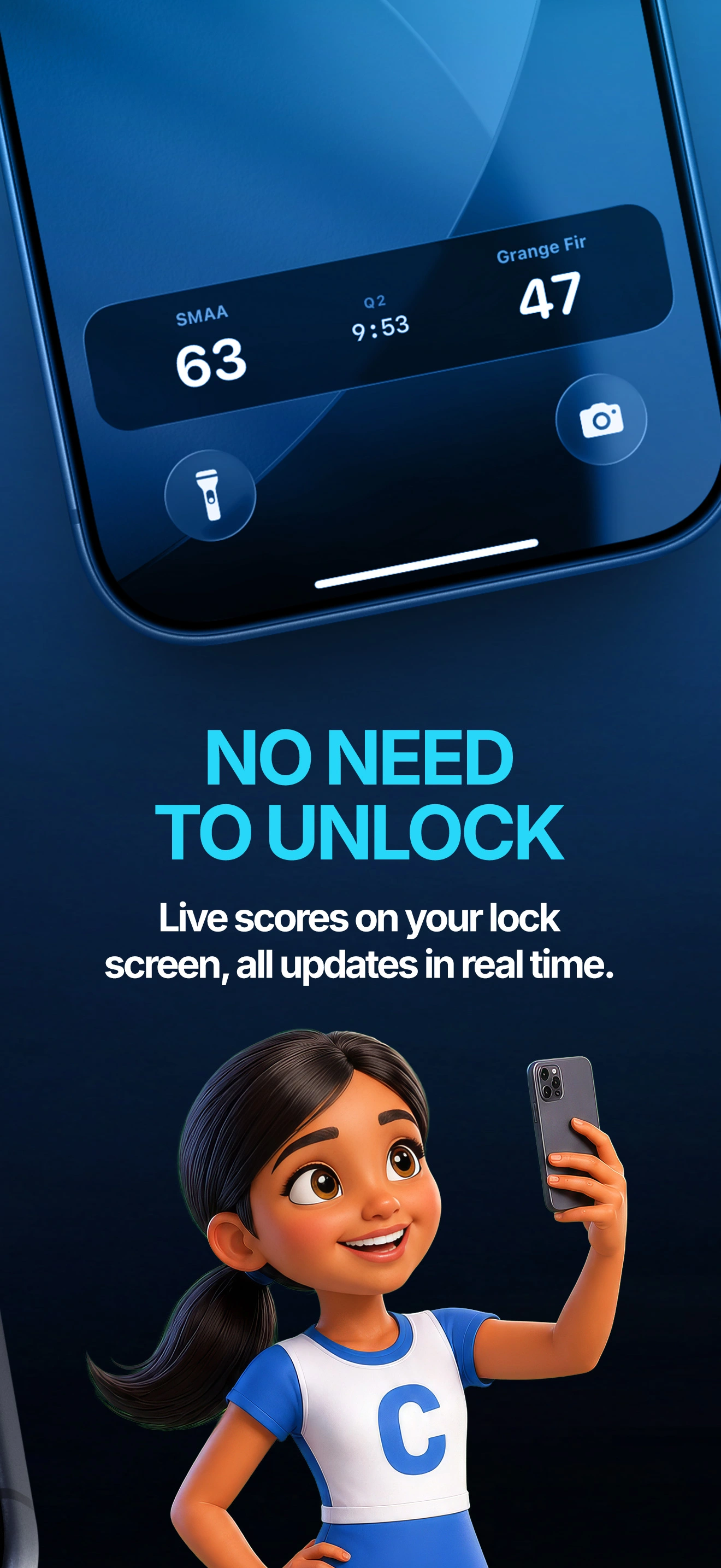 ScoZo Netball lock screen live score
